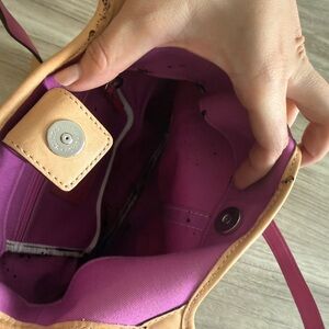 Coach Tan and Pink Shoulder Bag